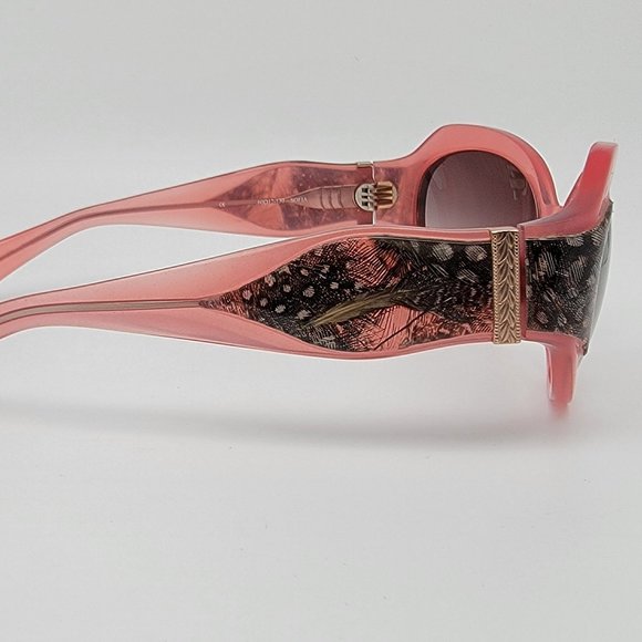 Badgley Mischka Sama Sofia Crystal Pink Gold Frame Grey Gradient Lens Sunglasses main image 11